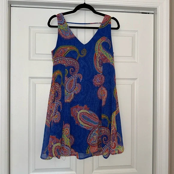 Pink owl, mini dress, Paisley print - Picture 1 of 3